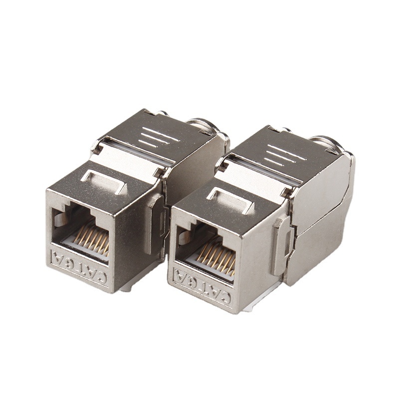 Customized Wholesale Stable Transmission Cat6a Rj45 8p8c Socket Keystone Rj45 Toolless Keystone Jack Cat6