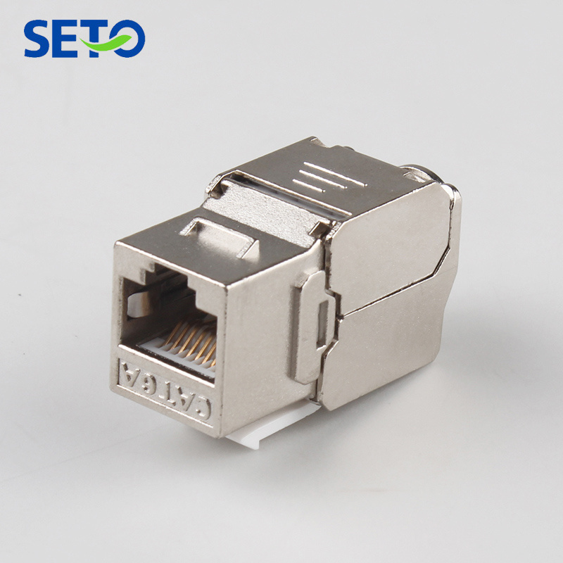 Customized Wholesale Stable Transmission Cat6a Rj45 8p8c Socket Keystone Rj45 Toolless Keystone Jack Cat6