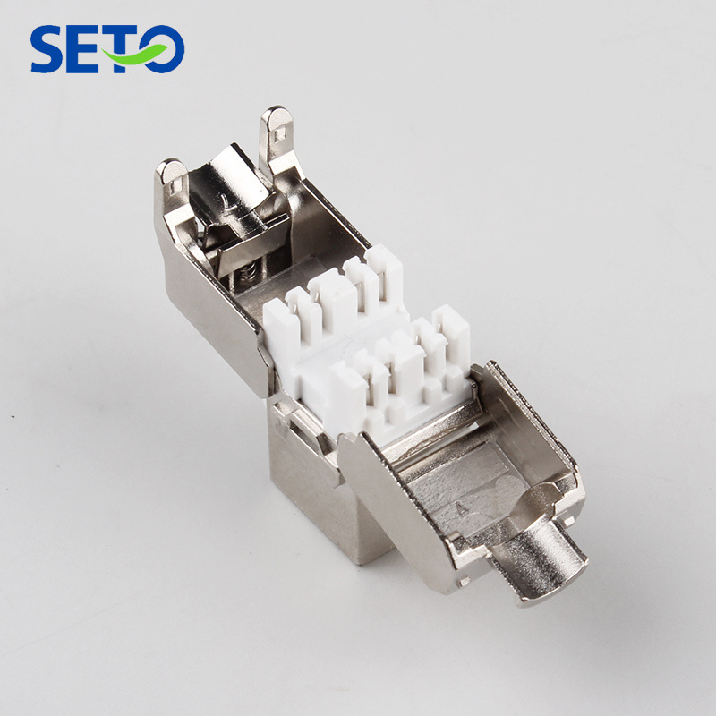 Customized Wholesale Stable Transmission Cat6a Rj45 8p8c Socket Keystone Rj45 Toolless Keystone Jack Cat6