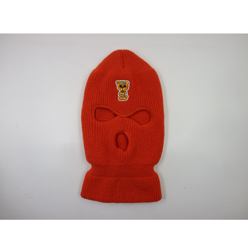 Winter Neon Balaclava Bandana Custom Logo Knit Skin Hood 3 hole Wholesale Ski Mask