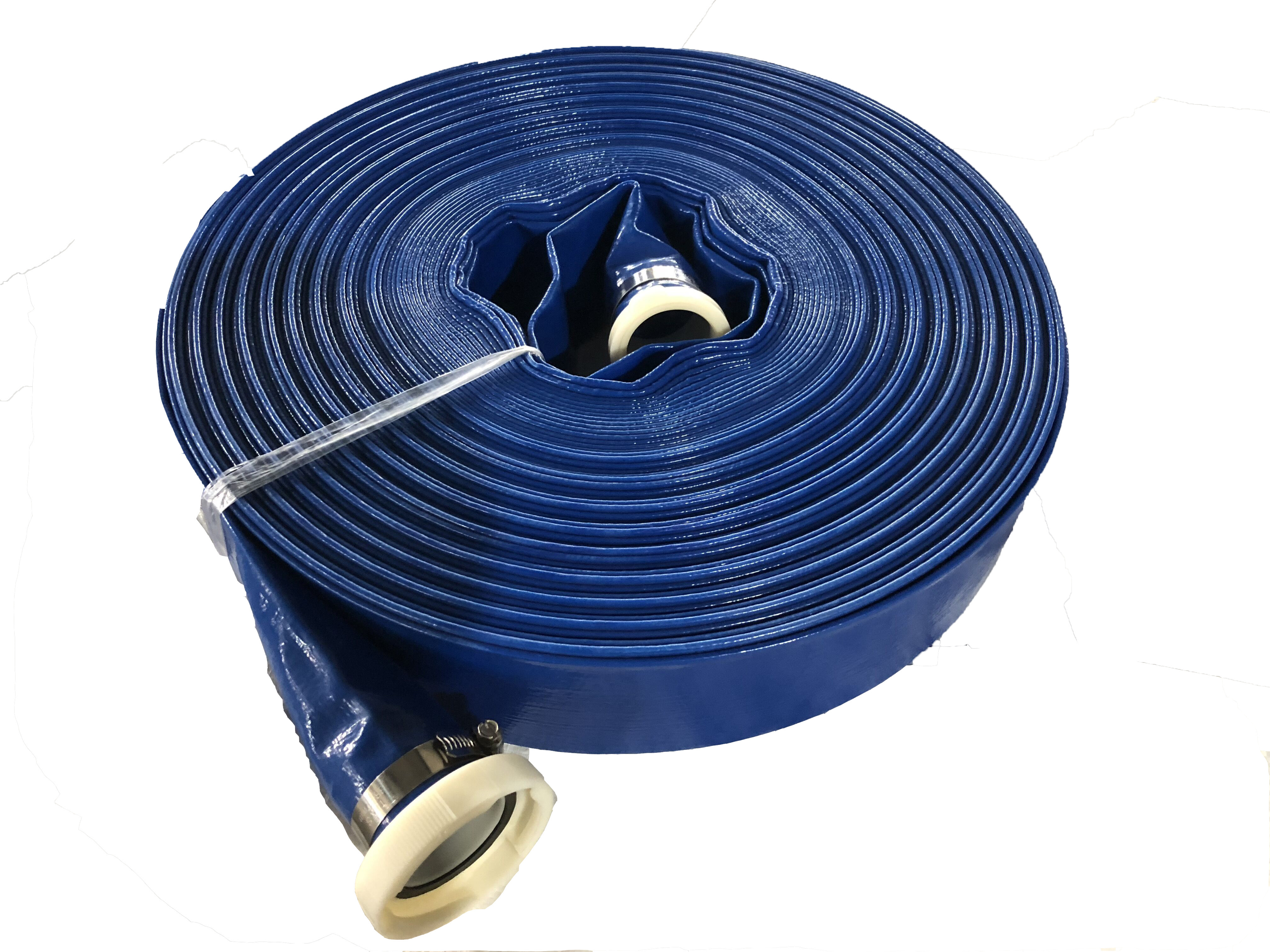 lay flat hose water pipe pvc irrigation pipe pvc pipe 1 inch to 8 inch 15M to100M