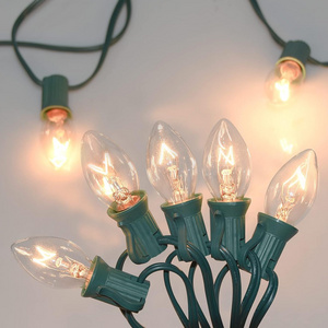 Outdoor Christmas String Lights Bulbs Hanging Vintage Christmas Decorations Light for Roofline House