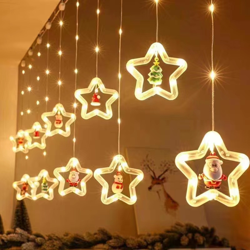 Hot selling Christmas String Lights USB Powered Christmas Hanging Ornaments for Indoor Outdoor Xmas Tree Patio Bedroom christmas