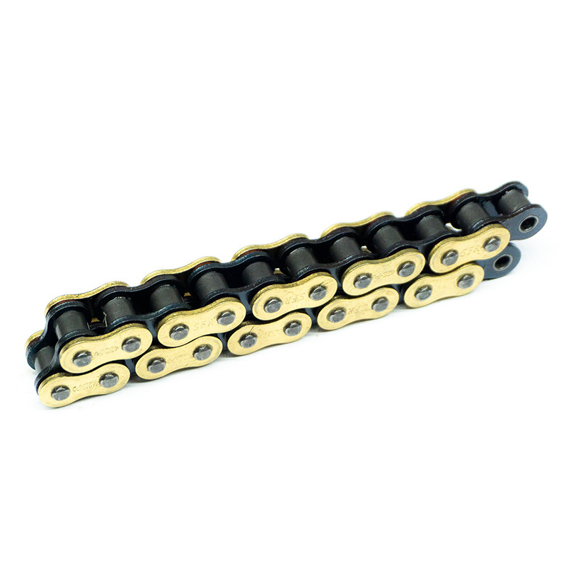 Wholesale Wear-resistant Motorcycle Parts Black Gold Motorbike 25H Driving Chain