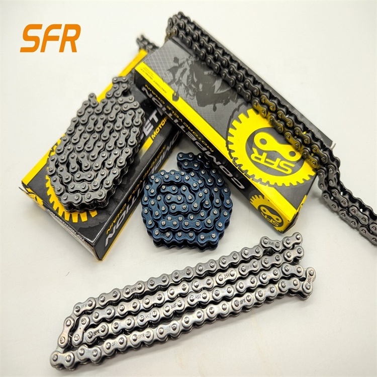 Wholesale Wear-resistant Motorcycle Parts Black Gold Motorbike 25H Driving Chain