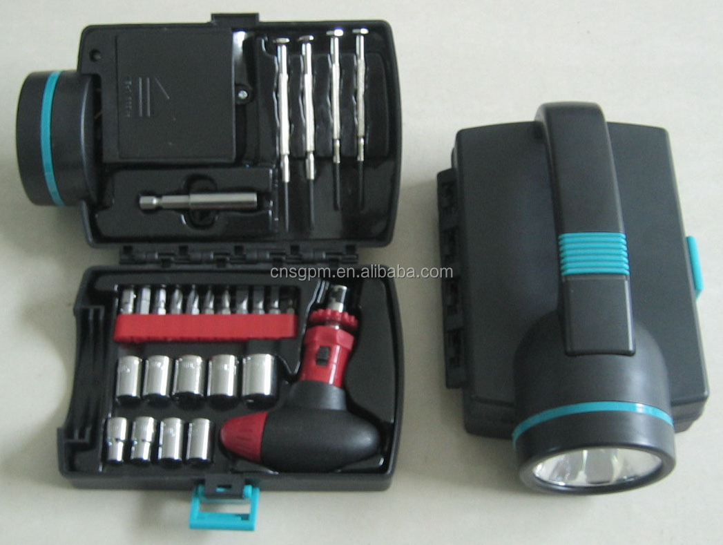 26 PCS Tool Kits with Flashlight Business gifts hand tool set