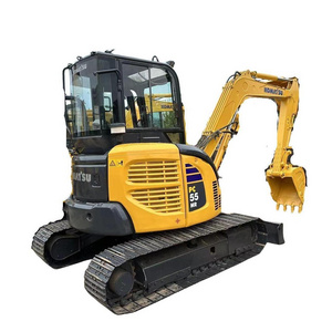 Japan Used Machine Mini Komatsu PC55MR Crawler Excavators Mini Digger 6 Ton In Stock