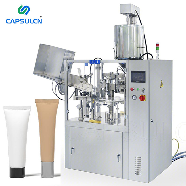 NF-60Z Automatic Sealing Gel Toothpaste Lotion Cosmetic Cream Soft Tube Filler Glue Soft Tube Filling And Sealing Machine