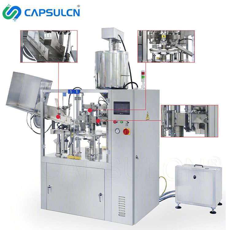 NF-60Z Fully Automatic Cosmetic Paste Cream Toothpaste Tube Filling Packaging Machine For Soft Plastic Tube