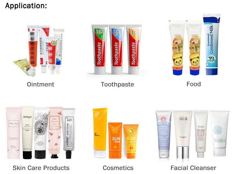 NF-60Z Automatic Sealing Gel Toothpaste Lotion Cosmetic Cream Soft Tube Filler Glue Soft Tube Filling And Sealing Machine