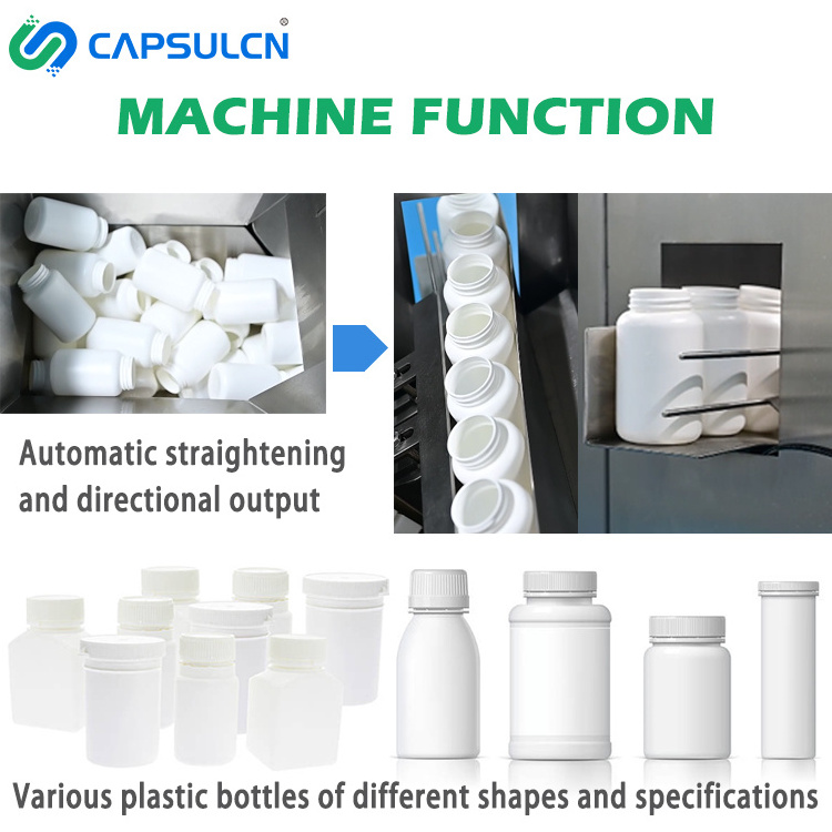 High Speed Auto Automatic Small Plastic PET PP LDPE HDPE Chemical Oral Liquid Bottle Unscrambler Manufacture