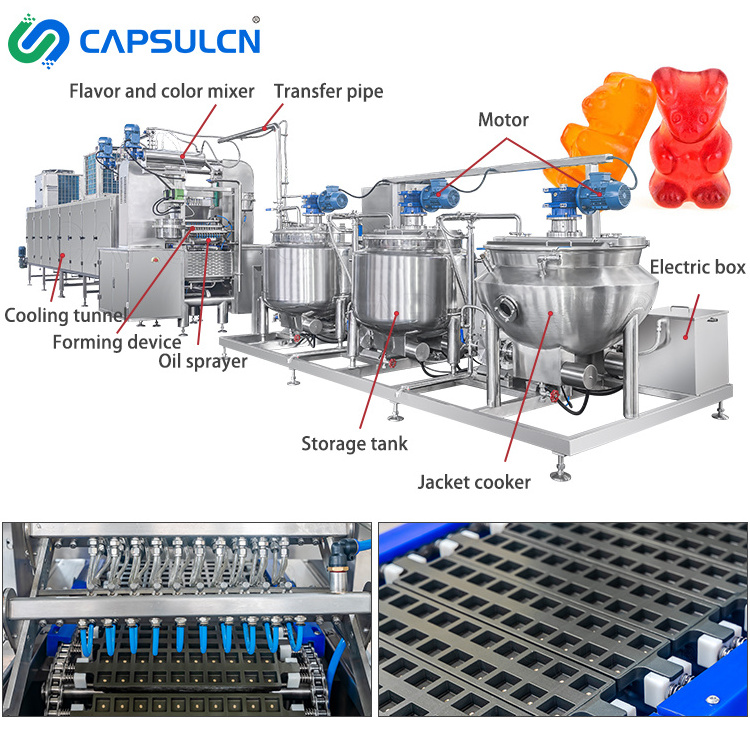 Full Automatic Small Scale Caramel Sweet Mint Soft Sugar Taffy Candy Milk Toffee Hard Candy Making Machine Production Line