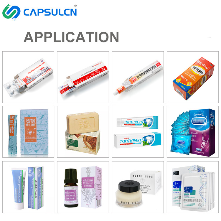 CapsulCN Vertical Rotary Semi Automatic Cartoner Paper Folding Box Automatic Cartoning Machine for Cosmetic Tubes Bottles Jars