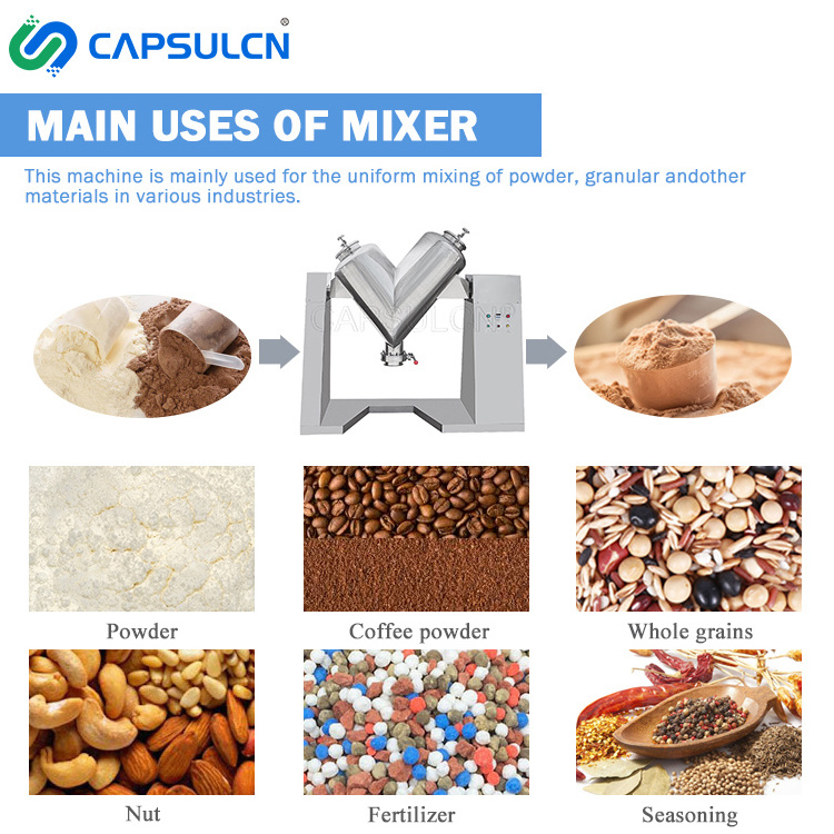 V-5 Small Powder Mixer Machine Dry Blenders For Dry Powders