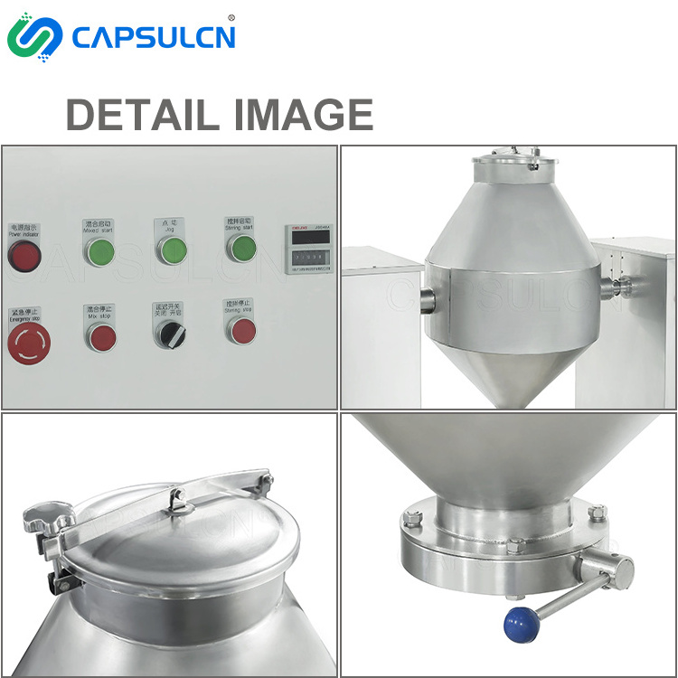 W-500 Series Dry Powder Double Cone Vertical Stainless Steel Mixing Rotary Powder Mixer