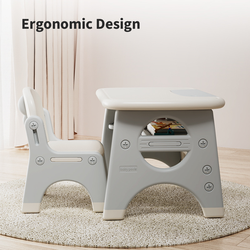 Ergonomic Plastic Reading Table Kids Study Desk Table and Chair