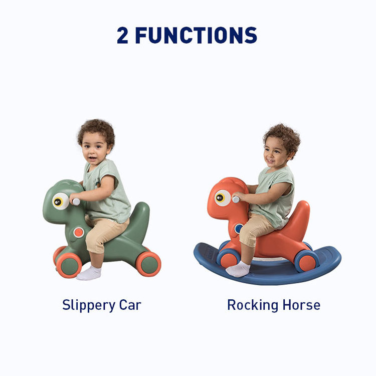 Multifunction Plastic Animal Kids Children Blue Plastic Riding Rocking A Horse Toy