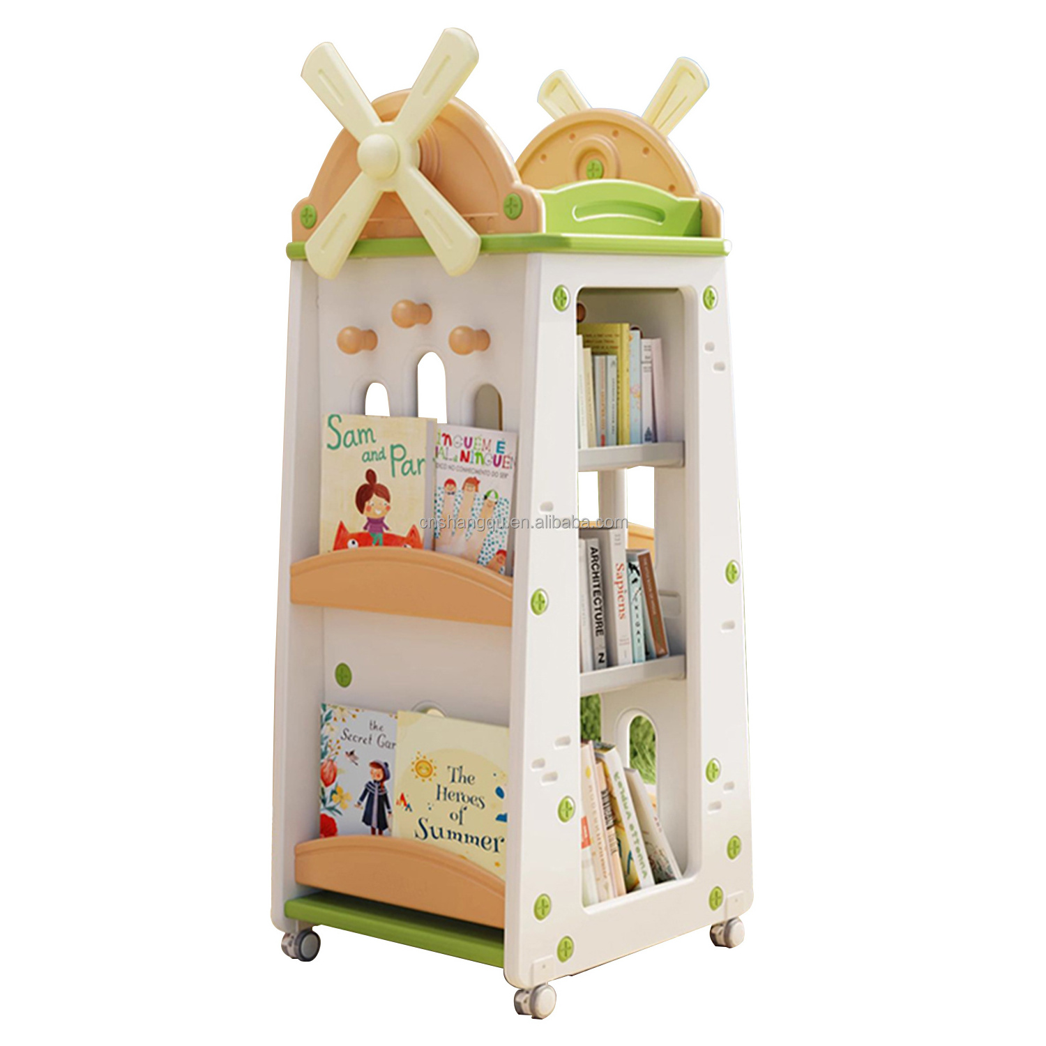 preschool home child cabinet plastic storage racks with wheels for kids room kids stuff book toy organizer and storage shelf