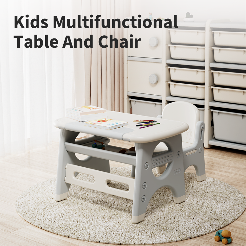 Ergonomic Plastic Reading Table Kids Study Desk Table and Chair