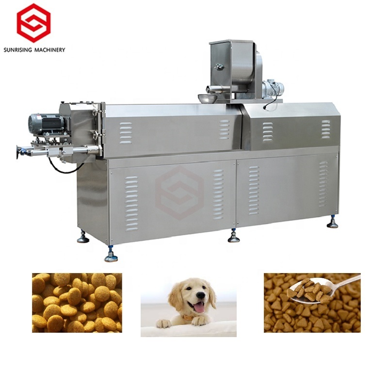 Automatic double screw extruder dog food making machine production line pet food equipment