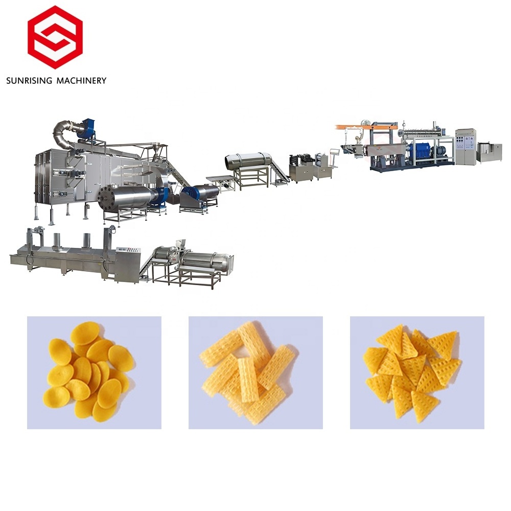 Automatic 3d pani puri golgappa fryums pellet production line maker pani puri making machine snacks