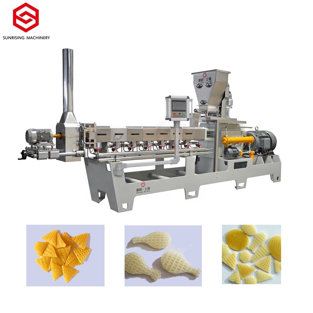 Automatic 3d pani puri golgappa fryums pellet production line maker pani puri making machine snacks