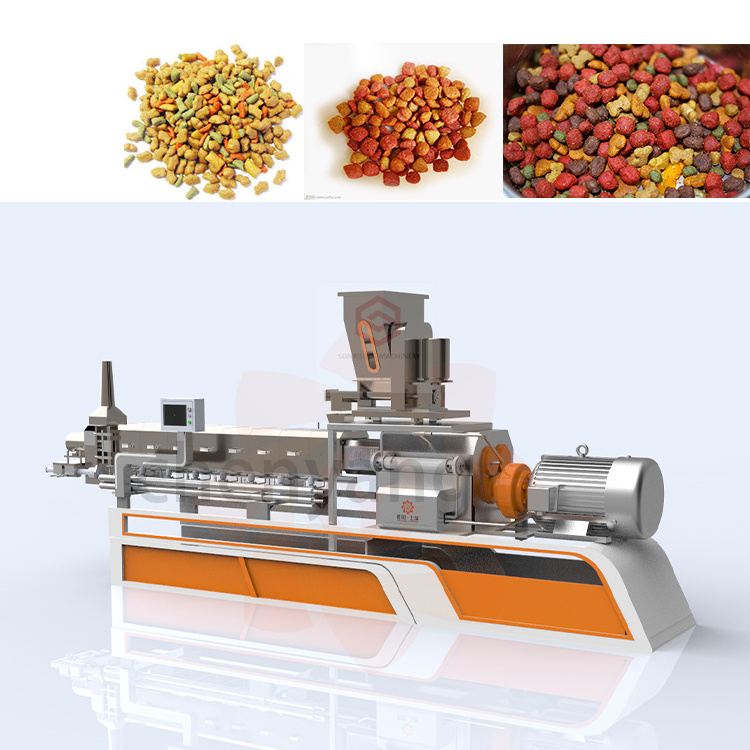 Automatic full production line pet puppy animal dog food making processing machinery