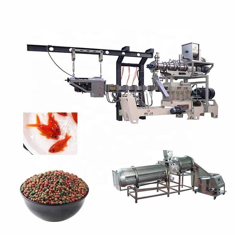 Fish flake food making machines production extruder process machine fish feed pie plant producing machine