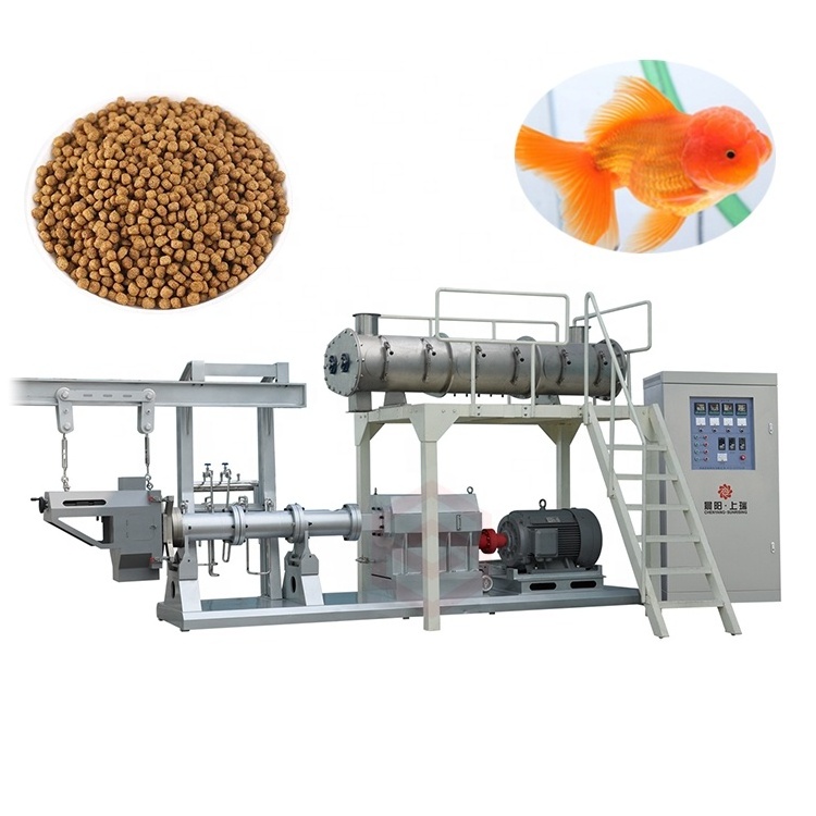 Fish flake food making machines production extruder process machine fish feed pie plant producing machine