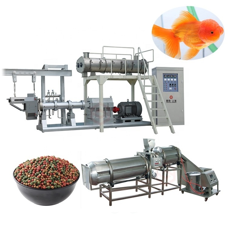 Fish flake food making machines production extruder process machine fish feed pie plant producing machine