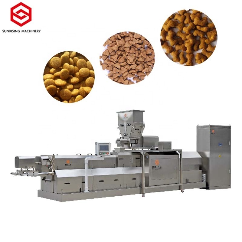 Fully automatic 100kg/h-6ton/h dog cat pet food processing machine extruder equipment plant line