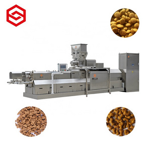 Automatic double screw extruder dog food making machine production line pet food equipment