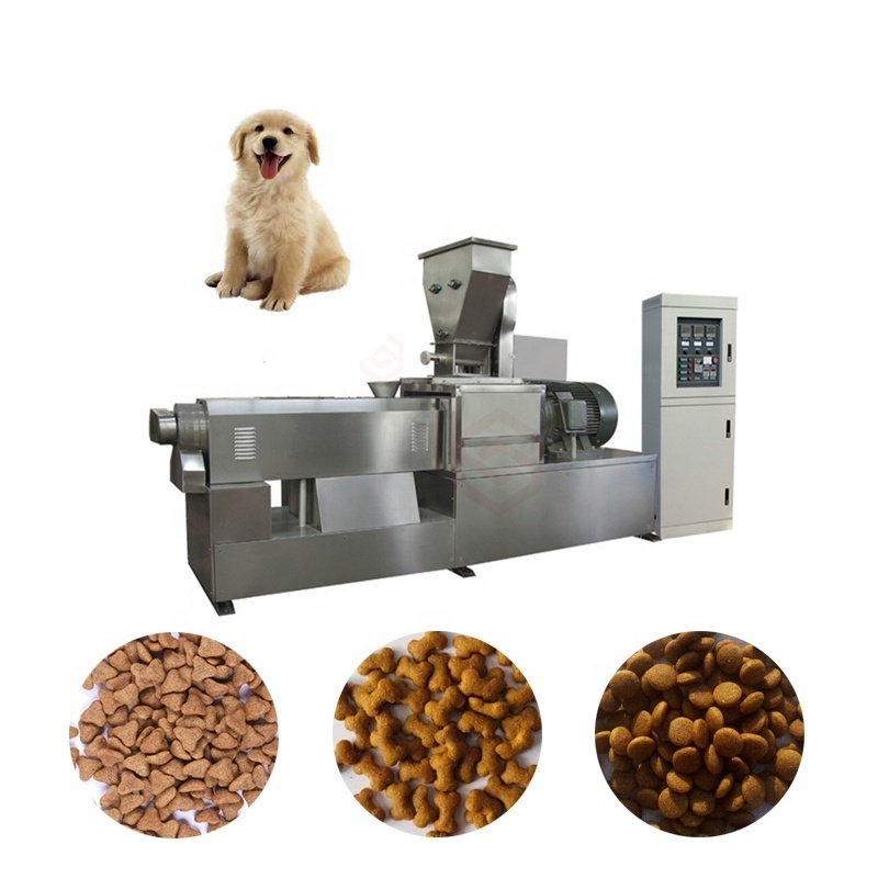 Fully automatic 100kg/h-6ton/h dog cat pet food processing machine extruder equipment plant line