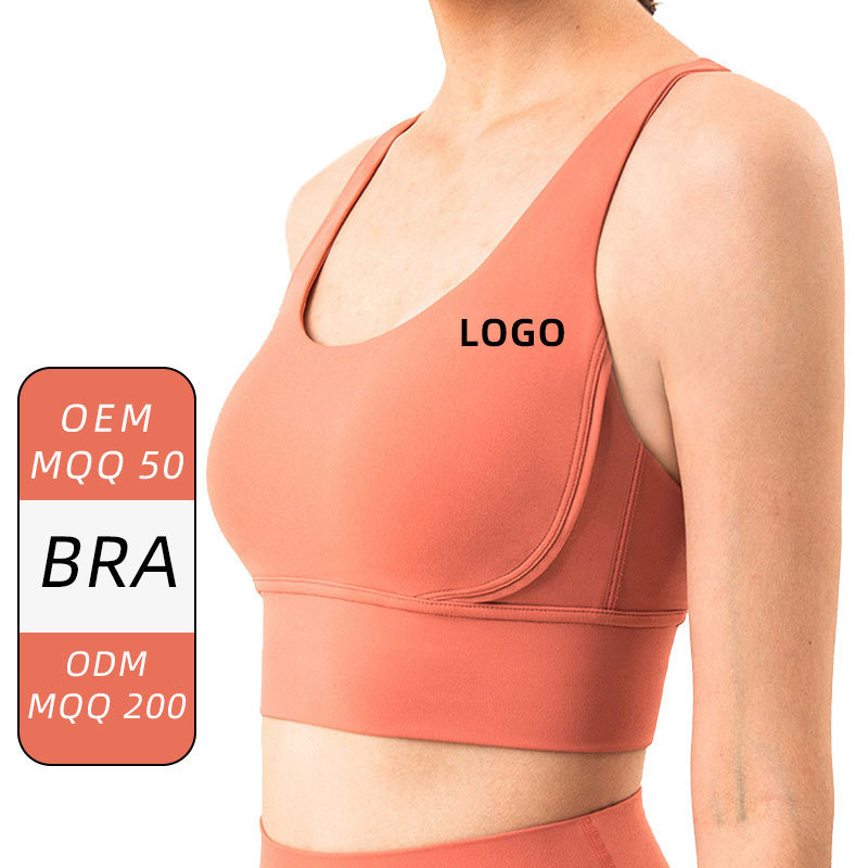 WX1249 lulu Women Plus Size Cross Back Yoga Bra Wider Hem Nude Feeling U-neck Strappy Sports Bra Athletic Fitness Workout Wear