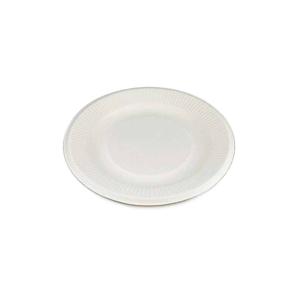 Free Sample High Quality Biodegradable Disposable Restaurant Sugarcane Plates 7/9/10 Inch Dishes Paper Plates for Party