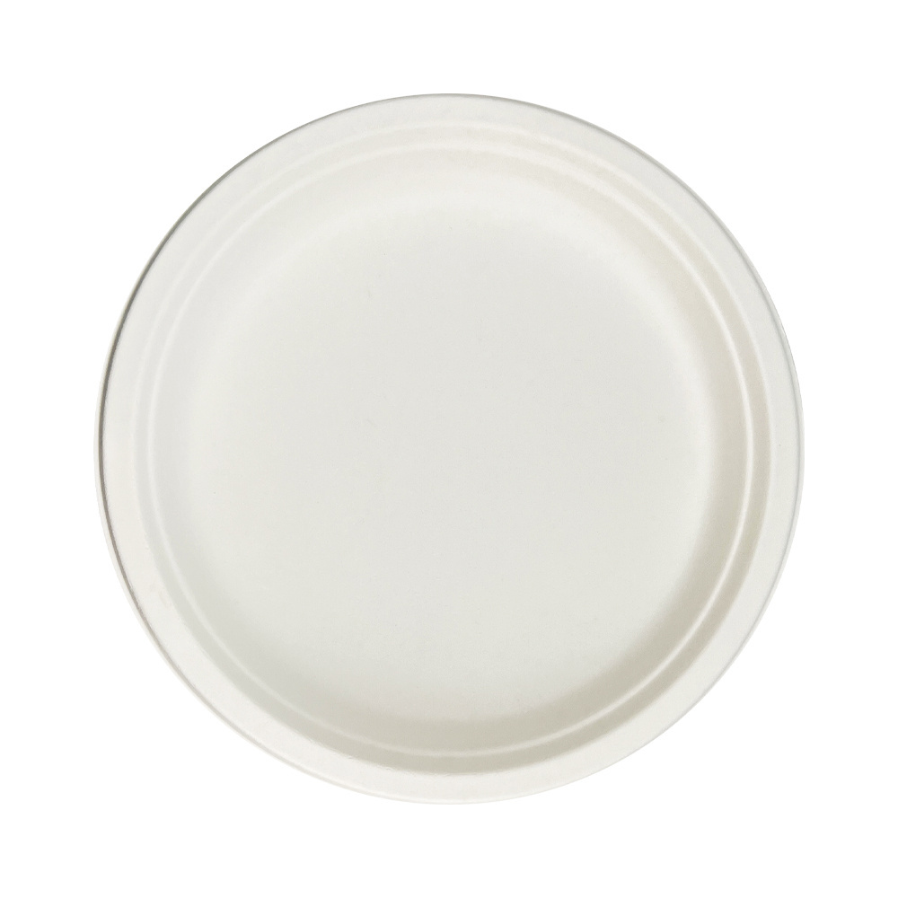 Free Sample High Quality Biodegradable Disposable Restaurant Sugarcane Plates 7/9/10 Inch Dishes Paper Plates for Party