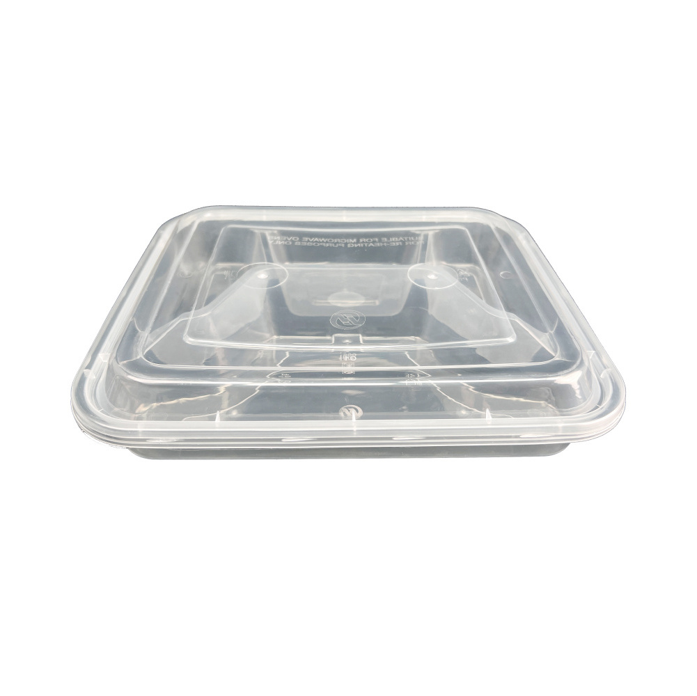 2/3/4/5 Compartments Microwave Frozen  And Hot Food Takeaway Packing Disposable PP Plastic Meal Box Bento Container