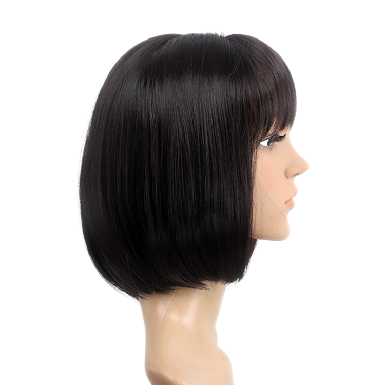 Shann Dark Brown Short Mushroom Wig Best Quality Synthetic Hair Costume Wig For Women