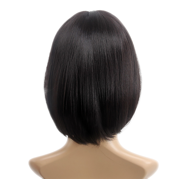 Shann Dark Brown Short Mushroom Wig Best Quality Synthetic Hair Costume Wig For Women