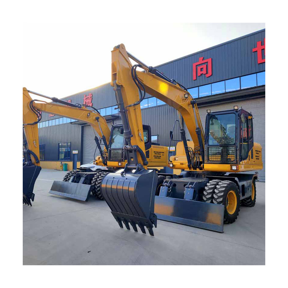 Sales price of medium-sized hydraulic tire excavator for construction site excavator