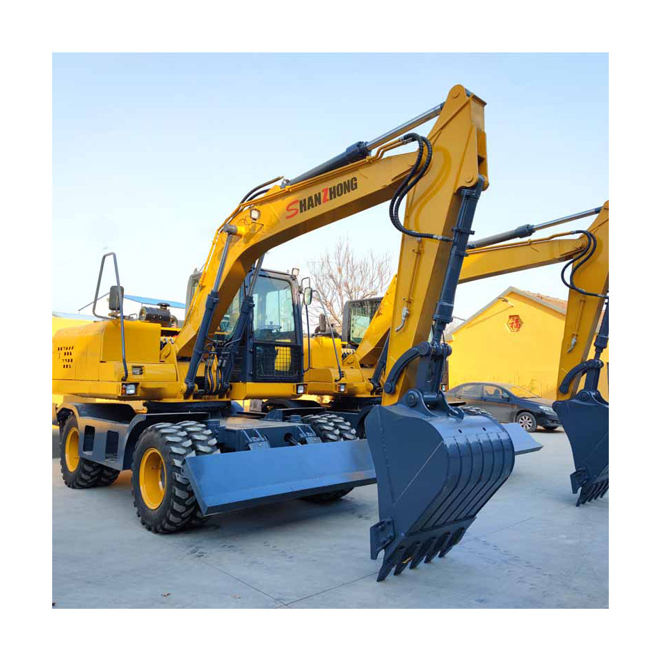 Sales price of medium-sized hydraulic tire excavator for construction site excavator