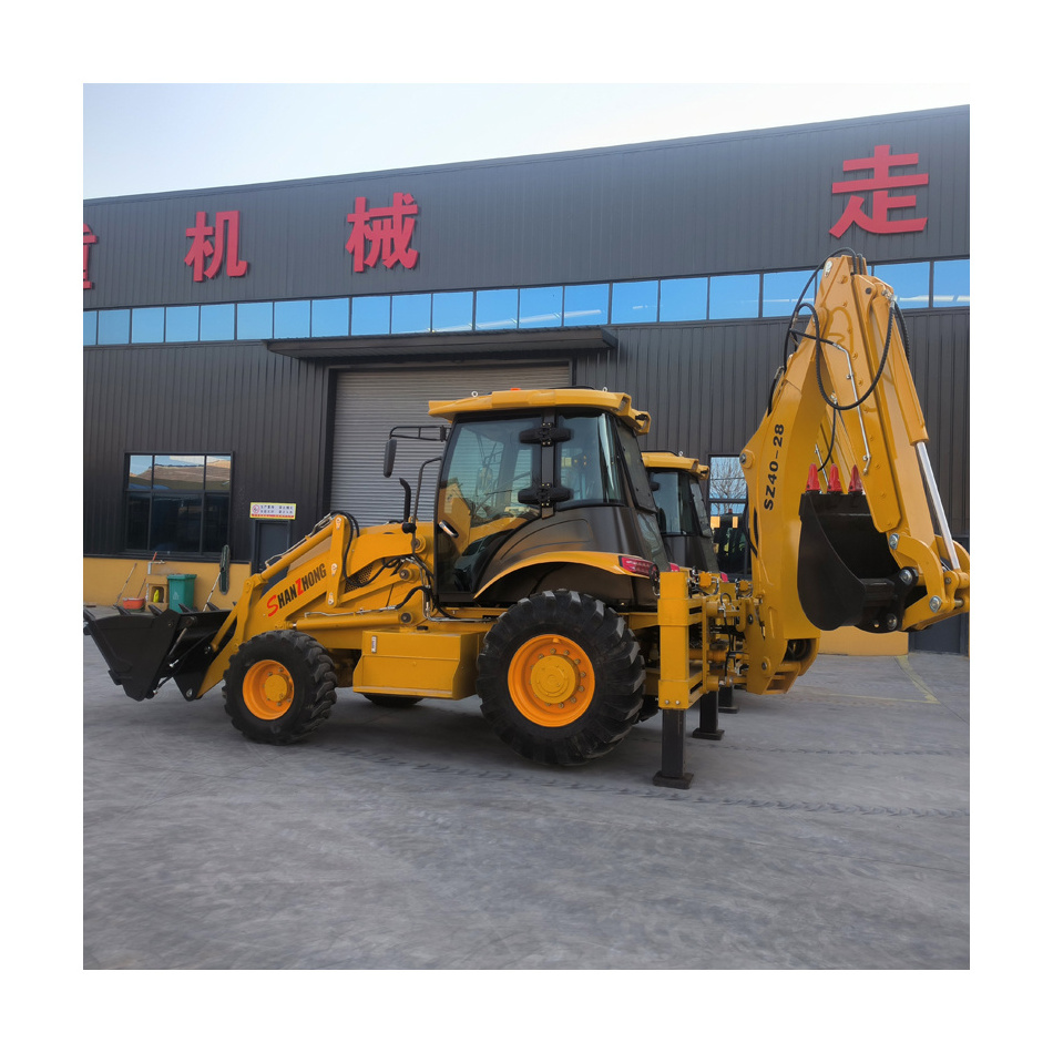 Factory supply directly wheel loaders Backhoe Loader with consistent size of front and rear tires