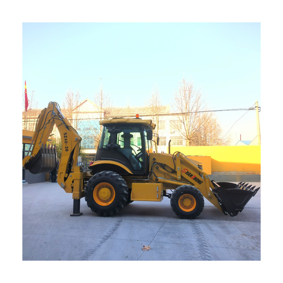 Factory supply directly wheel loaders Backhoe Loader with consistent size of front and rear tires