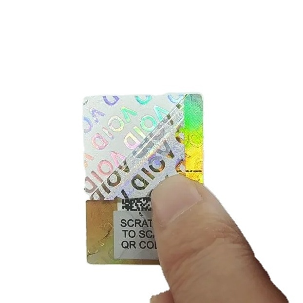 Free Samples Custom Pet Label Security 3D Hologram Anti-counterfeiting Sticker Tamper Evident Vinyl Holographic Sticker