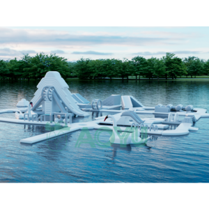 AOYU Commercial Small Floating Lake Inflatable Water Park Obstacle Course