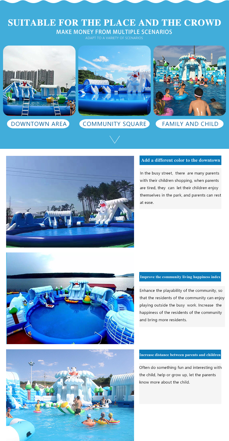 Commercial Large Inflatable Wave Water Pool Slide For Kids And Adult Summer Inflatable Water Slide