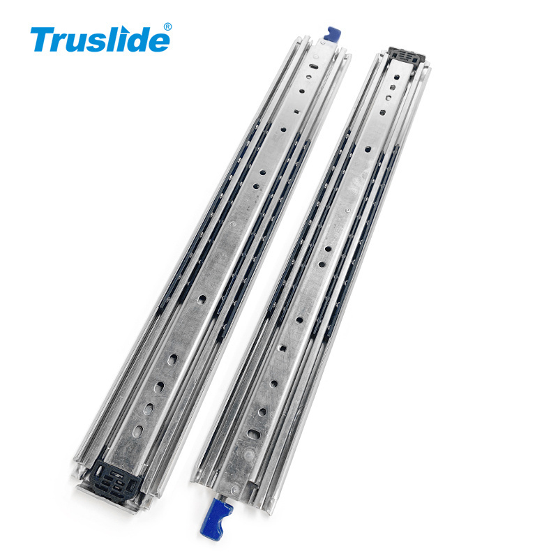 Th2076LK 76MM long heavy duty drawer slides furniture ball bearing drawer slides locking heavy drawer slides channel 1500mm