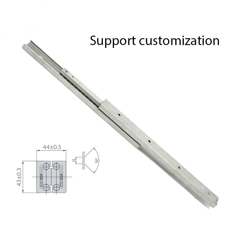 Industrial guide rail 44 thick linear slide rail custom rollon replaces DBN43 wide ball bearing slide heavy duty slide