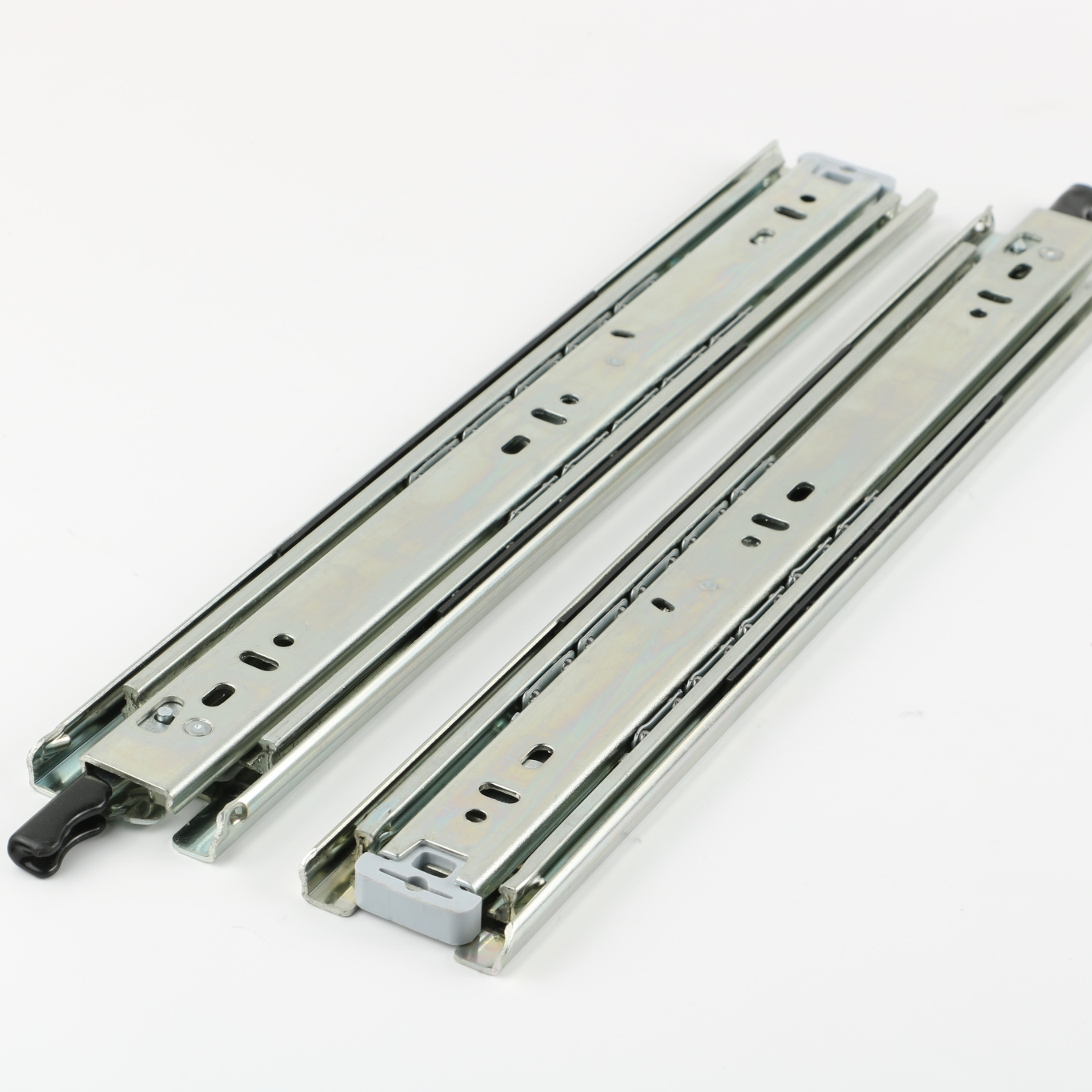 Heavy Duty Drawer Slides 50mm 12.7mm Tool Box Slide Full Expansion Lock Ball Bearing Load Capacity 68KG