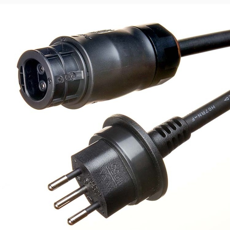 AC Extension Cord Swiss Plug  Cabled H07RN-F 3X1.5MM2 Ended with BC01 Betteri Female Connector IP68